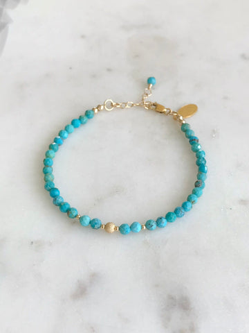Turquoise & Gold Stardust Bracelet