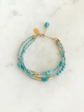 Turquoise Dainty Beaded Bracelet