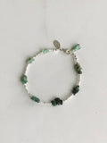 Emerald Nuggets & Fine Silver Bracelet