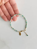 Emerald Gemstone Beaded Bracelet