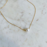 Floating Pearl & Gold Necklace