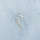 Long Pearl Gold Threader Earrings