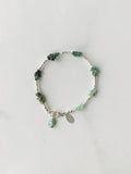 Emerald Nuggets & Fine Silver Bracelet