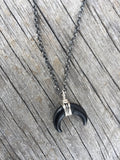 Men's Black Onyx Horn Necklace