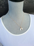 Mother of Pearl Horn and Gold Necklace